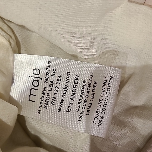 NWT Gorgeous Maje Pale Pink Leather Vest - Picture 6 of 9